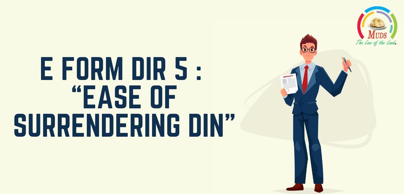 E Form DIR 5 _ “Ease of surrendering DIN”